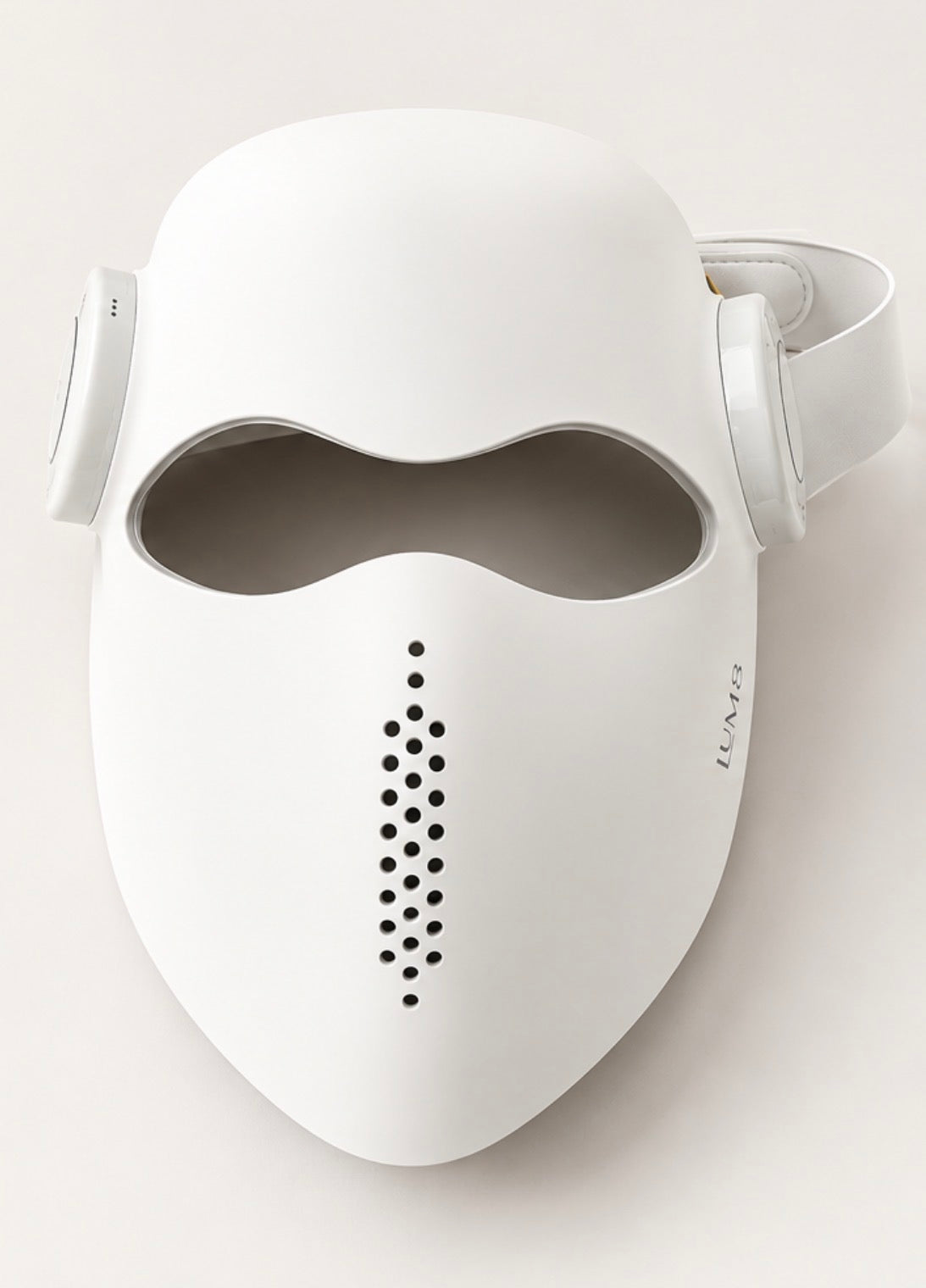 LUM8 ProLaser Face Mask in white, front view
